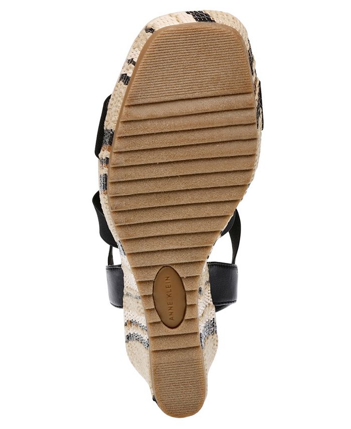 Anne Klein Women's Wendi Elastic Strap Wedge Sandals - Macy's