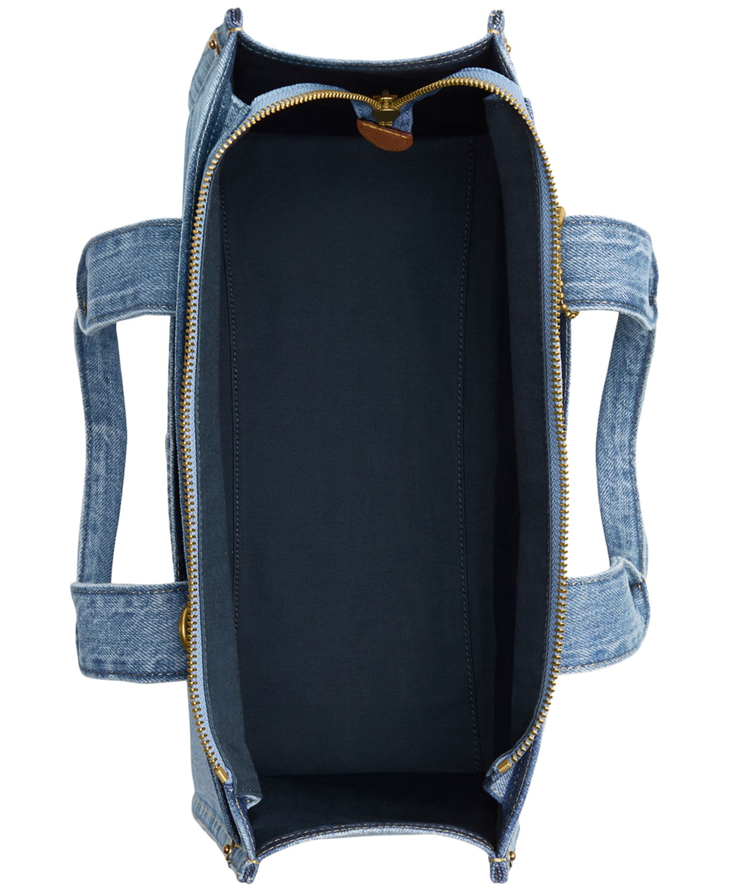Женская сумка COACH Cargo Medium Denim, цвет: Латунный / Индиго — фото 3