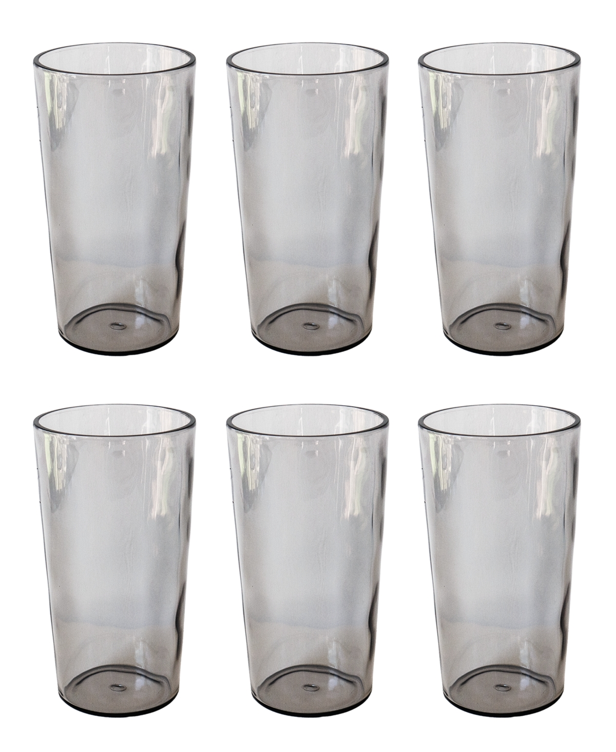 Tarhong Rustic Jumbo Glasses, Set Of 6 In Gray