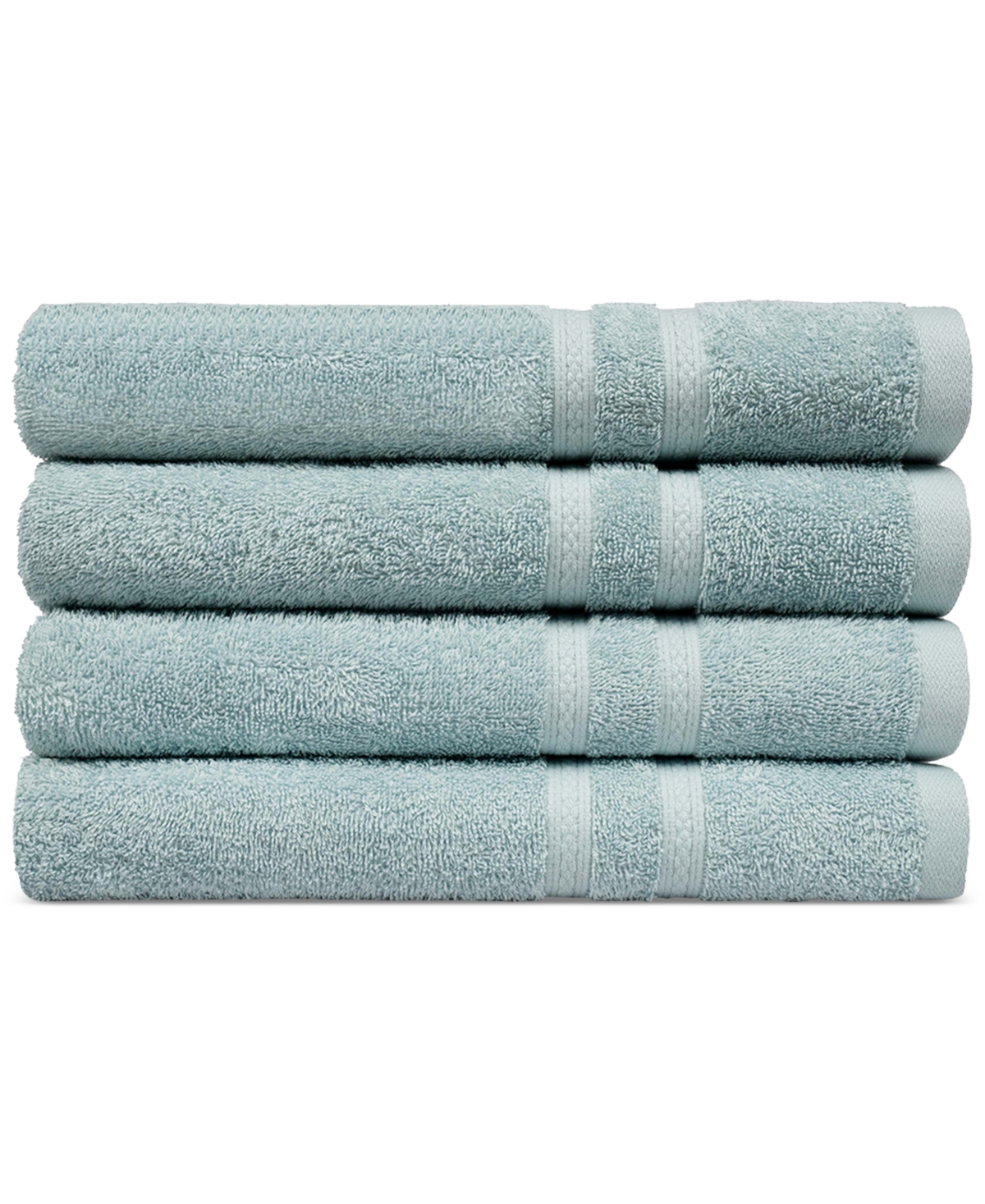 Shop Everyday Home By Trident Supremely Soft 100% Cotton 4-piece Bath Towel Set In Blue
