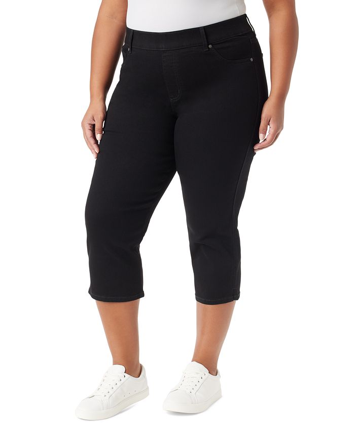Gloria Vanderbilt Plus Size Shape-Effect High-Rise Capri Jeans - Macy's