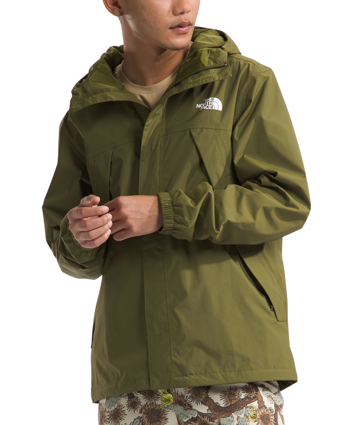 Shop The North Face Men's Antora Waterproof Jacket In Forest Olive