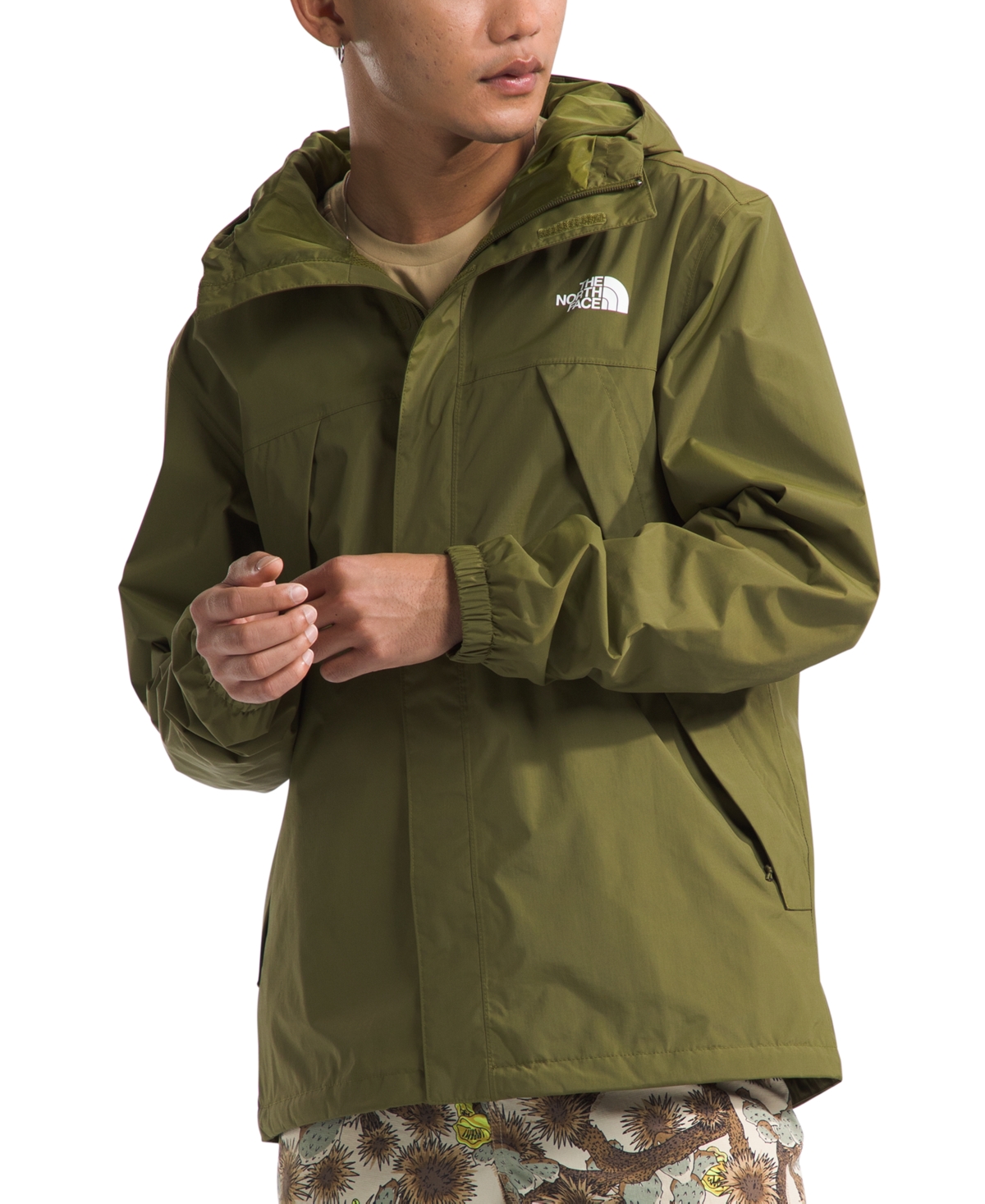 The North Face Antora Waterproof Jacket In Forest Olive