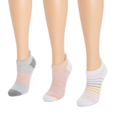 Women's 3 Pack Nylon Compression Ankle Socks, One