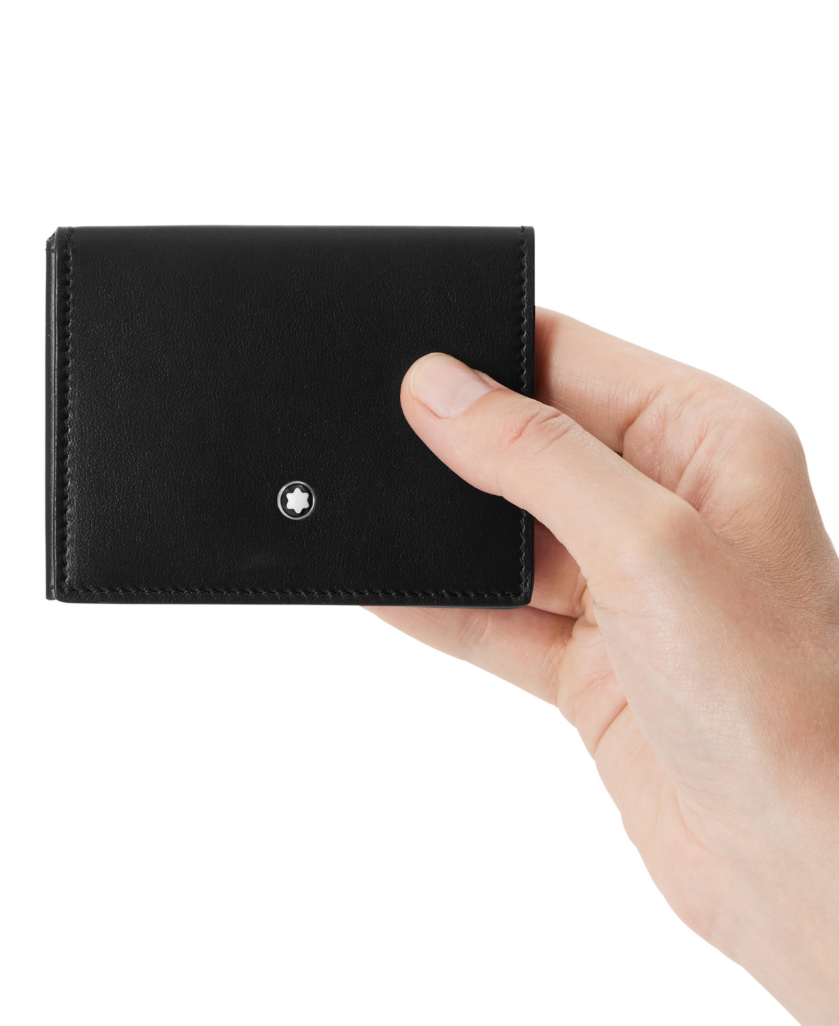 Montblanc Meisterstuck 4cc Soft Leather Card Holder In Black