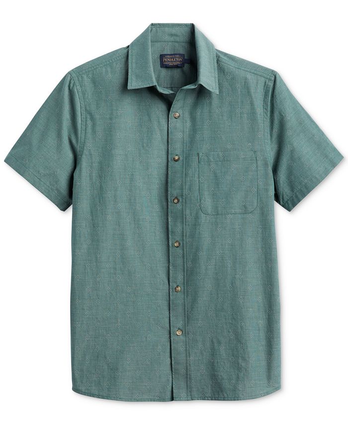 Pendleton Men's Colfax Chambray Short Sleeve Button-Front Shirt - Macy's