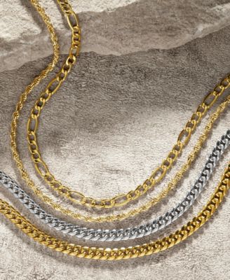Lightweight 22" Figaro Link Necklace (5-3/4mm) in 14k Gold