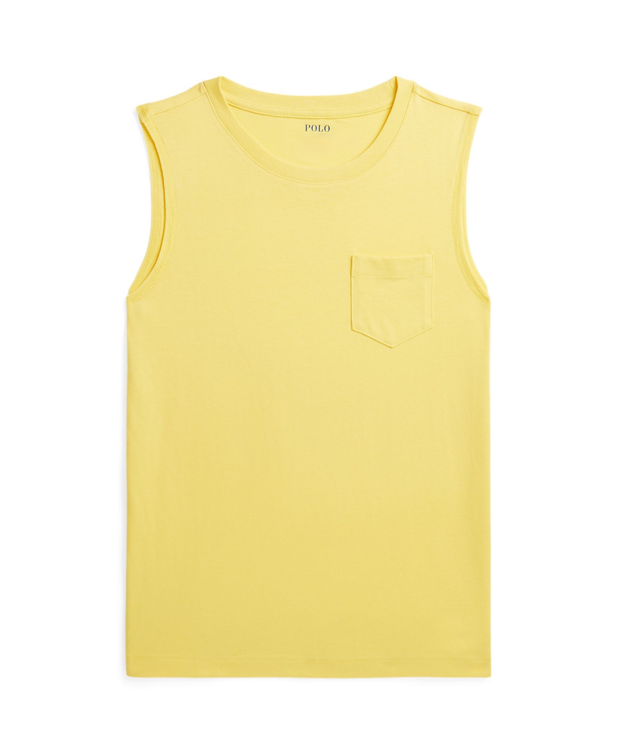 Polo Ralph Lauren Kids' Big Boys Cotton Jersey Pocket Tank T-shirt In Oasis Yellow,c