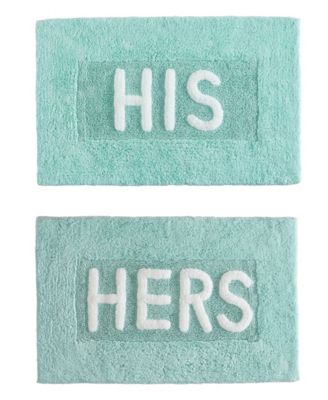 His & Hers Cotton 2-Piece Bath Rug Set