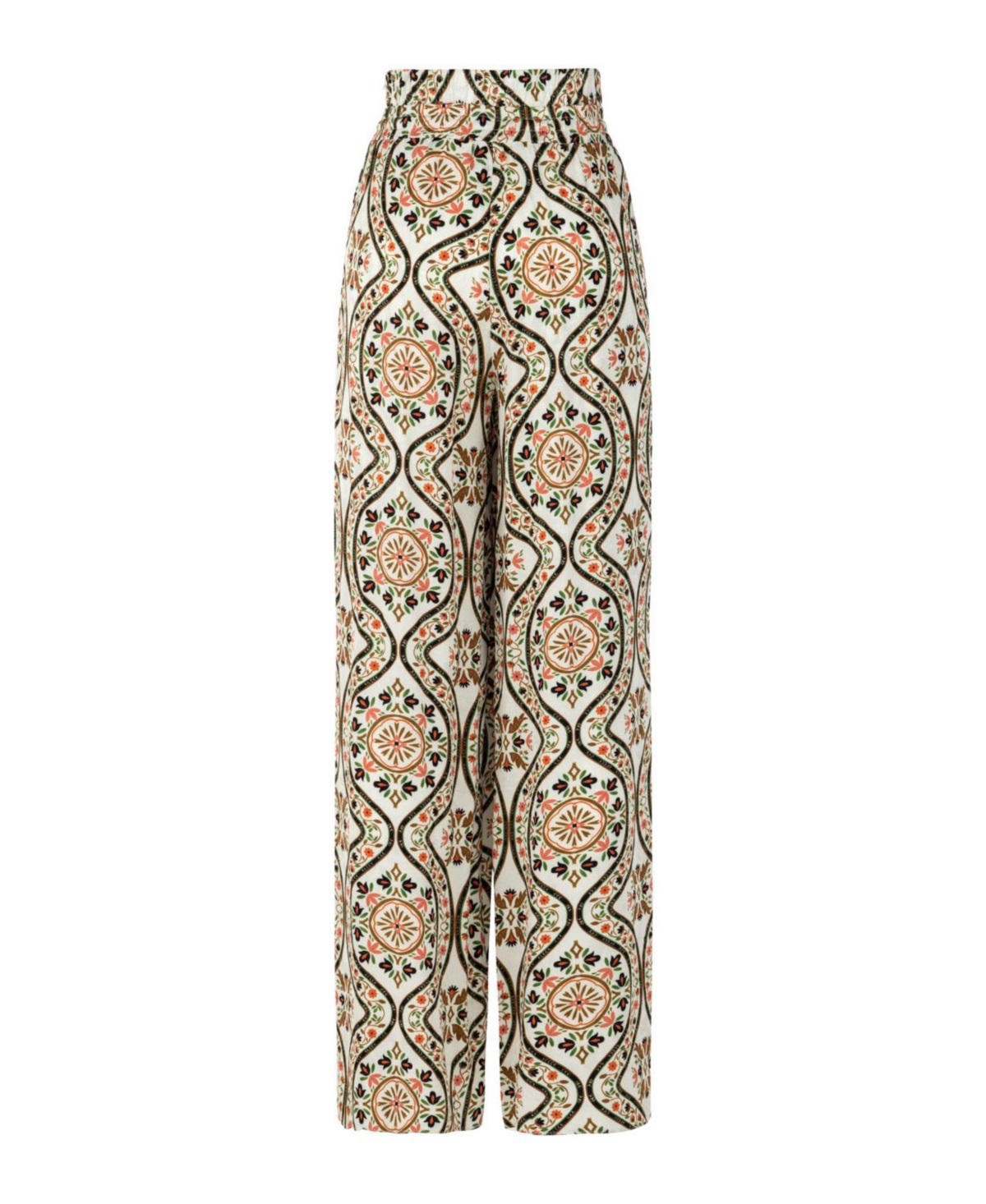 Women's Printed Wide Leg Pants - Multi-colored