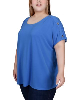 Plus Size Short Sleeve Tunic Top
