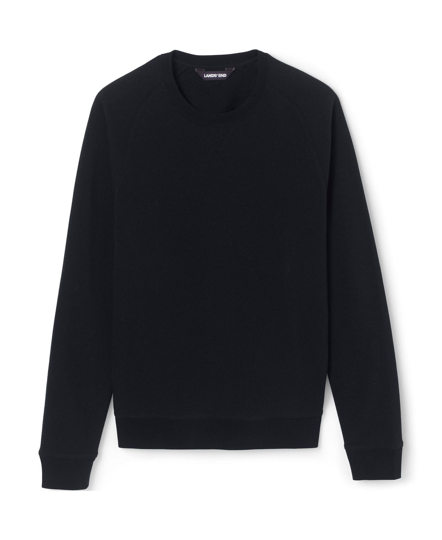 Мужская толстовка Lands' End Adult Crewneck, цвет: Чёрный — фото 1