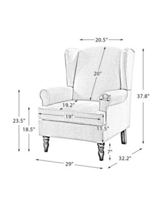 Escanor Traditional Armchair with Pattern Design for Living Room