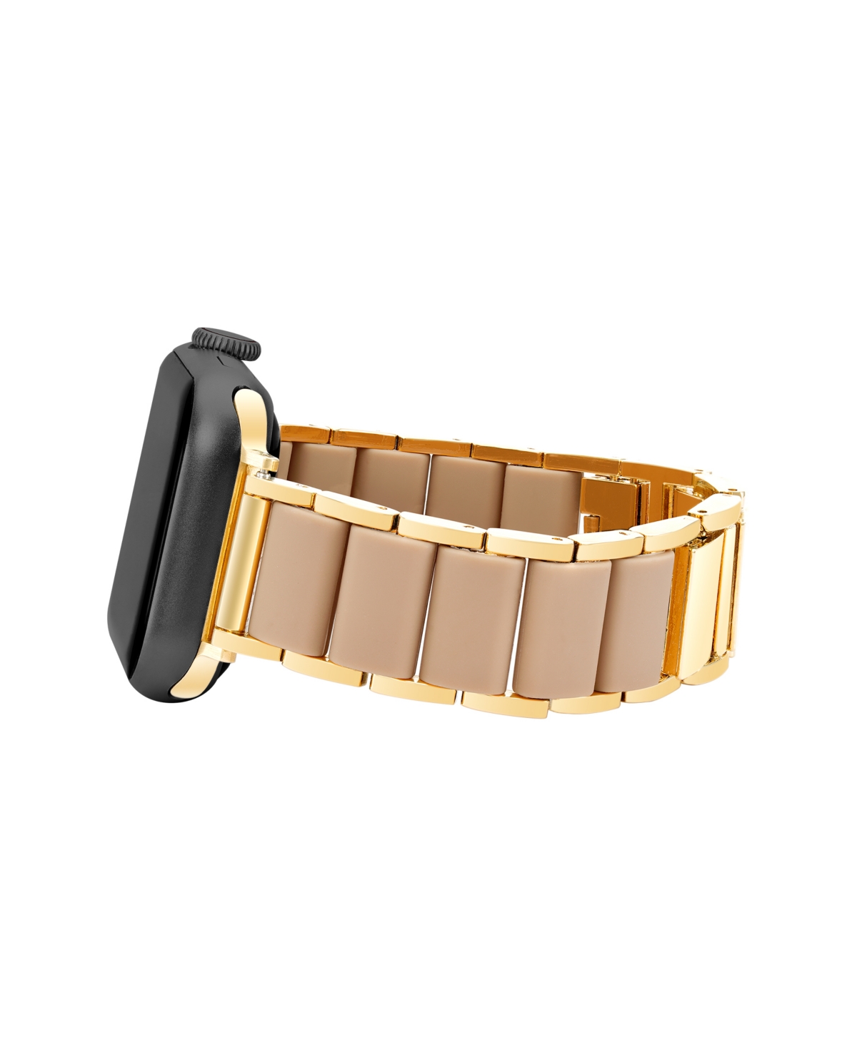 Anne Klein Women's Gold-Tone Alloy Metal andSilicone Bracelet designed for Apple Watch 42mm (Series 10) & 38/40/41mm - Taupe, Gold-Tone