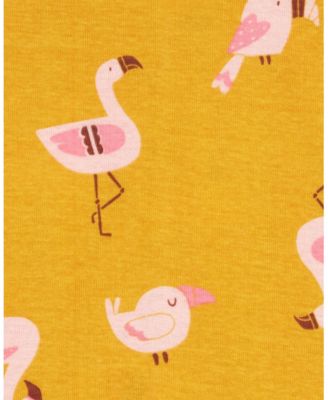 Toddler Girls Flamingo Print Pajama Set, 4 Piece Set