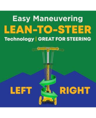 Mini 3-Wheel Kids Scooter with LED light-up wheels, 4-height adjustable handlebar, anti-slip deck & safety brake, for ages 2+, teal