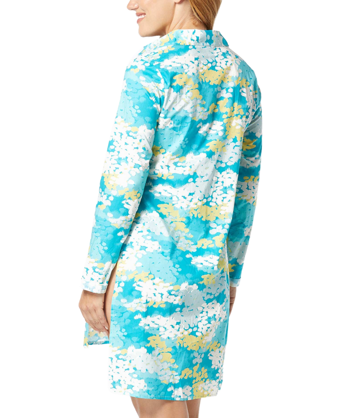 Carmen Marc Valvo Women's Printed Cotton Cover-Up Shirt