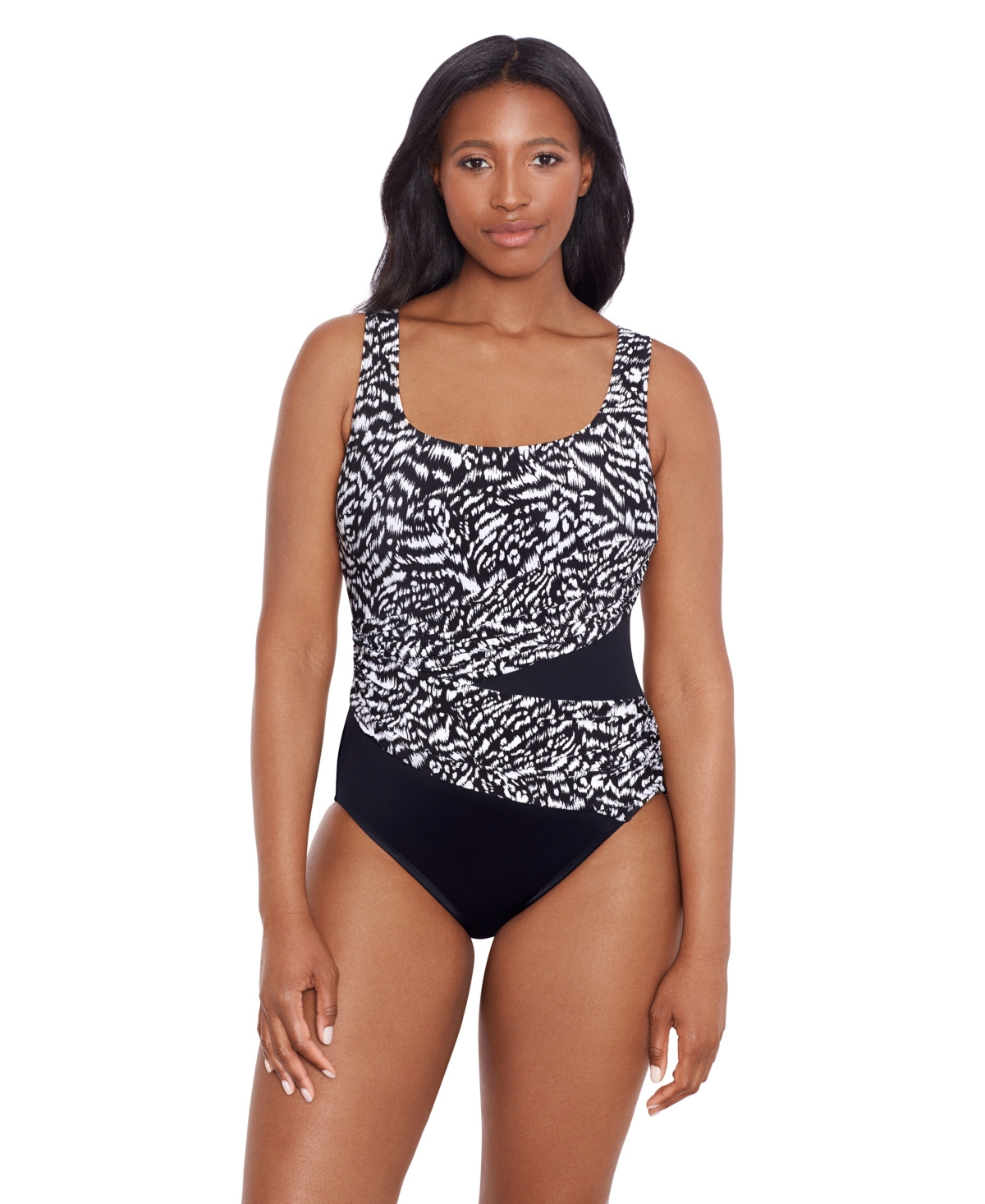 Women's Longitude Wrap Sash Tank One-Piece Swimsuit - Super sleek