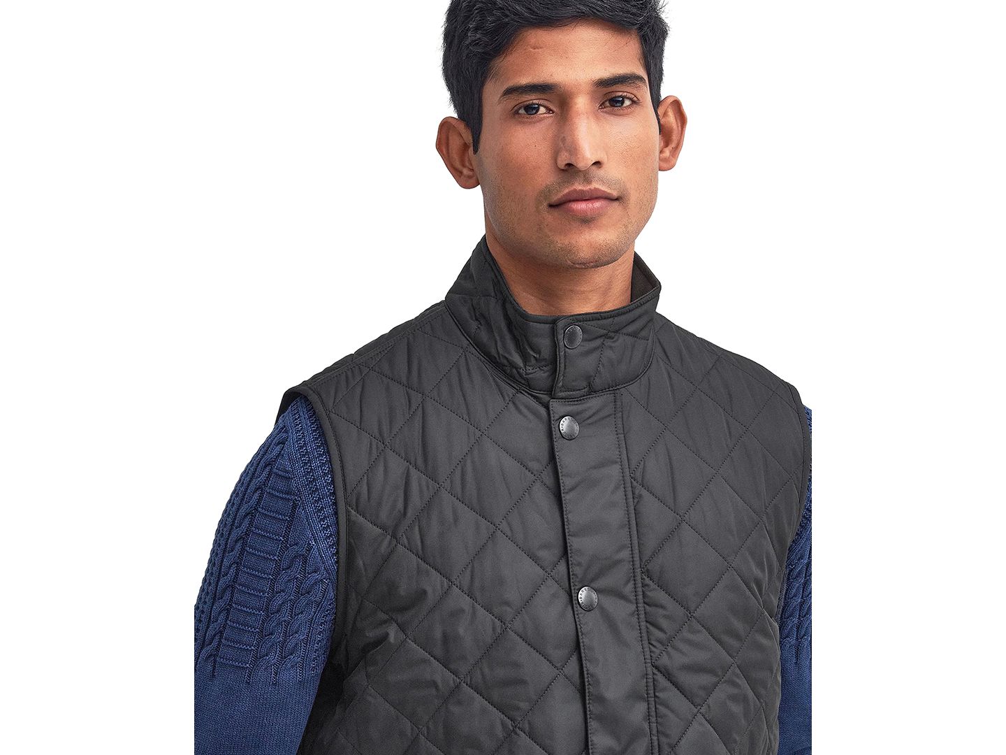 Мужской жилет Barbour Lowerdale Quilted Vest, цвет: Чёрный — фото 3