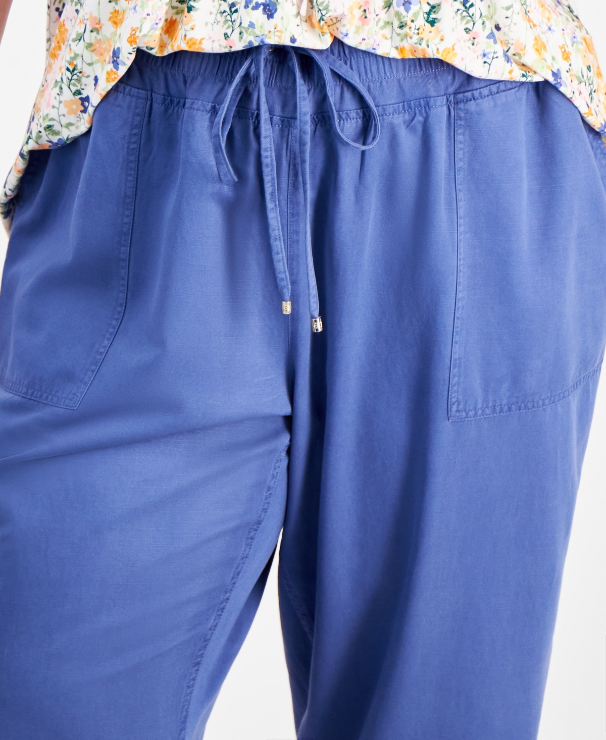 Tommy Hilfiger Plus Size High-Rise Cuffed Twill Pants
