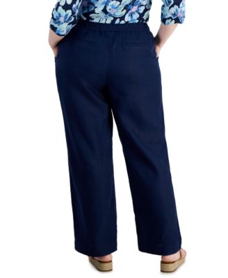 Plus Size 100% Linen Pants, Exclusively at Macy's
