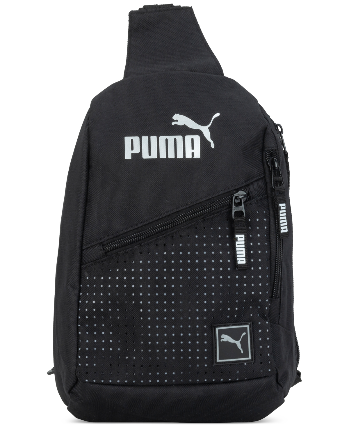 Shop Puma Men's Evercat Sidewall Sling Strap Pack Bag In Black,silver
