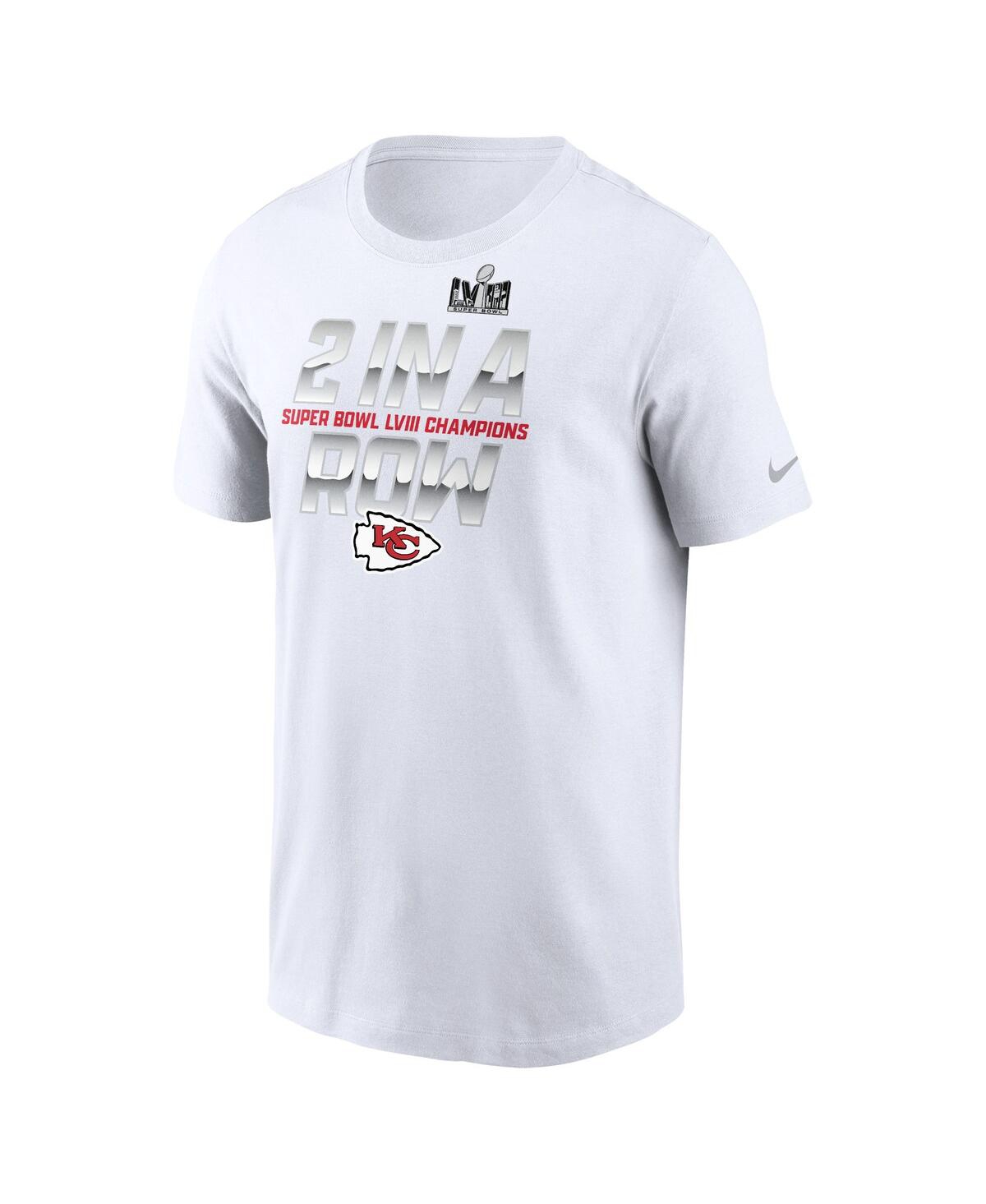Men's NikeKansas City Chiefs Back-To-Back Super Bowl Champions T-shirt - White