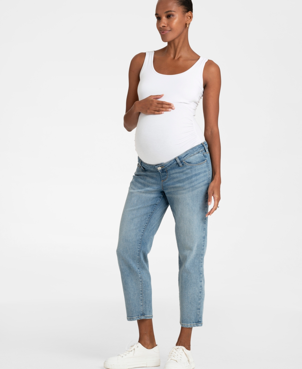 SERAPHINE WOMEN'S COTTON TAPERED MATERNITY JEANS 