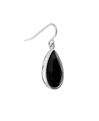 Pear Shape Crystal Drop Earrings (7/25 ct. t.w.) in Fine Silver Plated Brass
