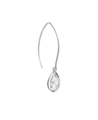 Crystal Wire Drop Earrings (24/25 ct. t.w.) in Fine Silver Plated Brass or 14K Gold Over Fine Silver Plated Brass