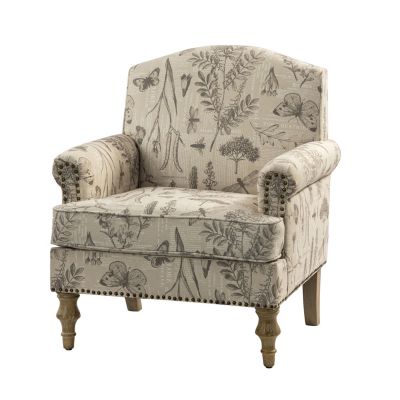 Lakeydra Farmhouse Style Armchair with Pattern Design