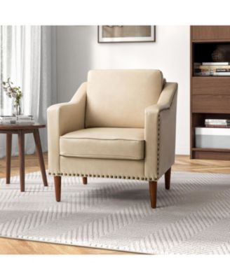 Karena Transitional Armchair with Nailhead Trims