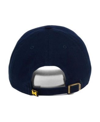 Men's Navy Distressed Michigan Wolverines Vintage-Like Clean Up Adjustable Hat