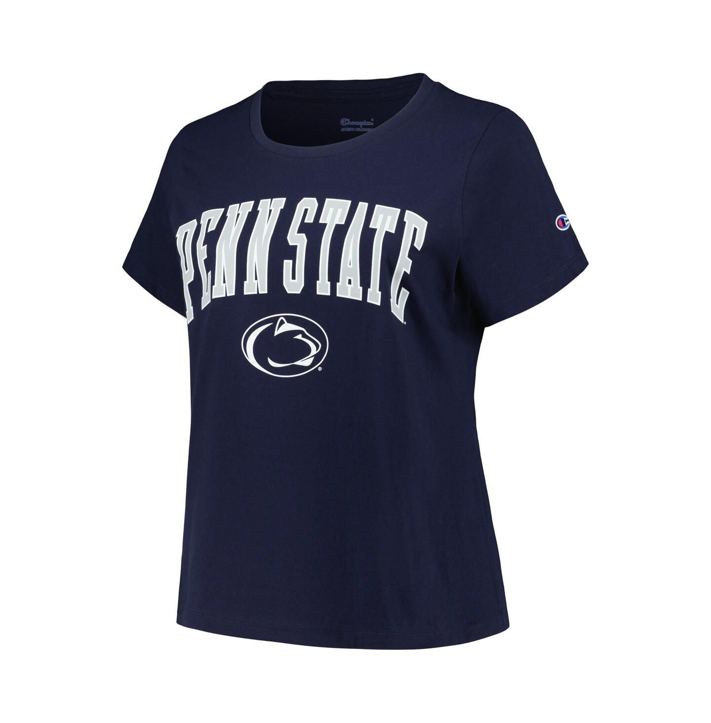 Женская футболка Profile Navy Penn State Nittany Lions Plus Size Arch Over Logo Scoop Neck — фото 3
