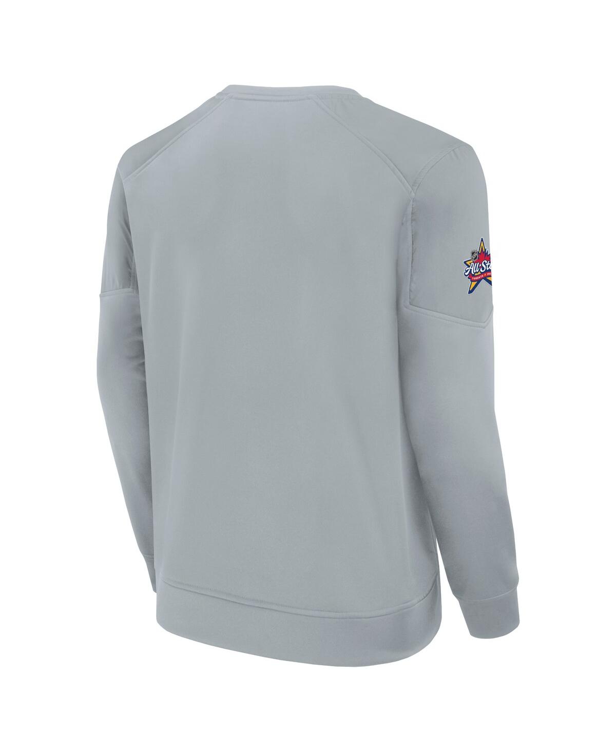 Shop Fanatics Men's  Gray 2024 Nhl All-star Game Authentic Pro Tech Fleece Pullover Sweatshirt
