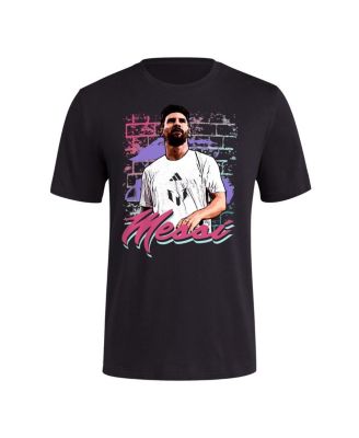 adidas Men's Lionel Messi Black Mural T-shirt