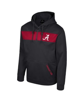 Men's Black Alabama Crimson Tide Quarter-Zip Hoodie