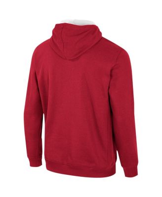 Men's Crimson Indiana Hoosiers Half-Zip Hoodie