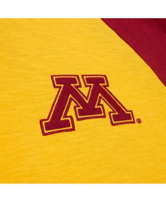 Men's Gold Minnesota Golden Gophers Legendary Slub Raglan Long Sleeve T-shirt