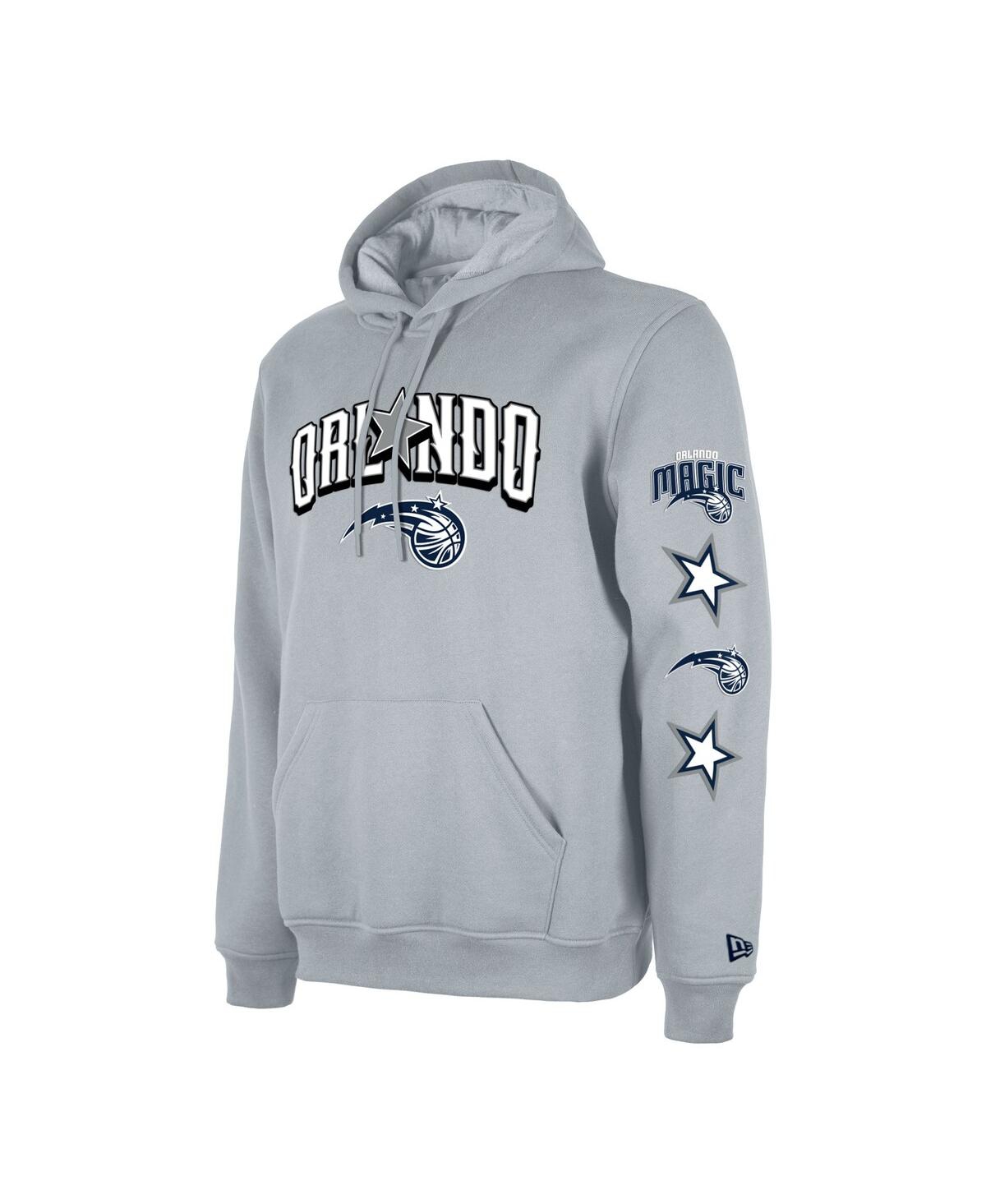 New Era Men's  Gray Orlando Magic Big 2023/24 City Edition Jersey Pullover Hoodie In Gray