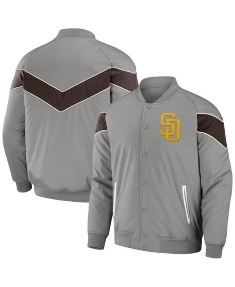 Мужская куртка Fanatics Darius Rucker Collection by Gray San Diego Padres Baseball Raglan Full-Snap