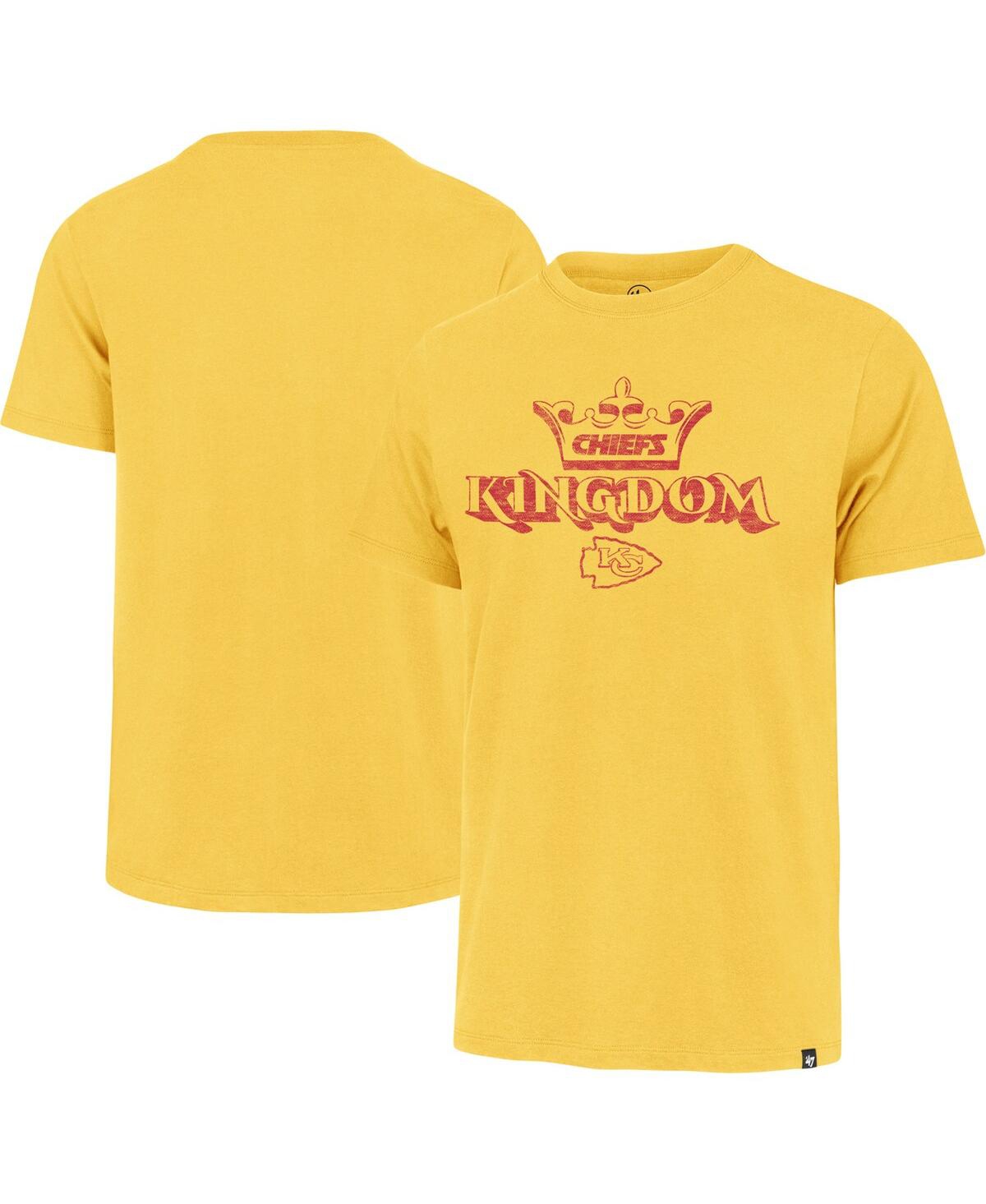 Shop 47 Brand Men's ' Gold Distressed Kansas City Chiefs Chiefs Kingdom Regional Franklin T-shirt