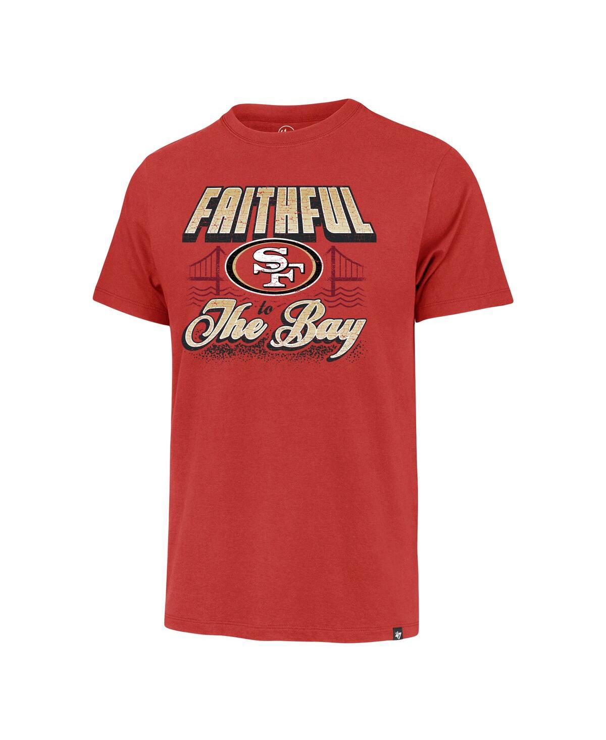 Shop 47 Brand Men's ' Scarlet Distressed San Francisco 49ers Faithful To The Bay Regional Franklin T-shirt
