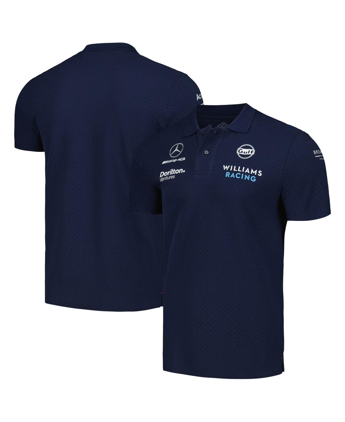 Men's Umbro Navy Williams Racing Cvc Media Polo Shirt - Navy