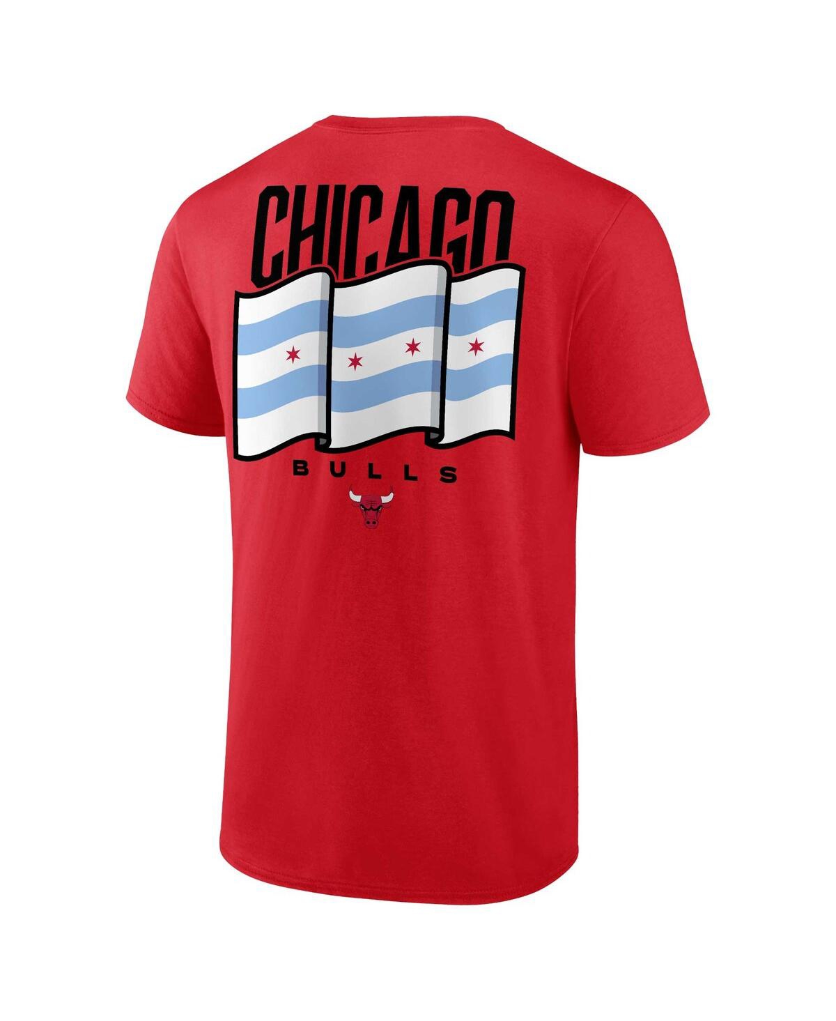 Shop Fanatics Men's  Red Chicago Bulls Hometown Originals Clutch T-shirt