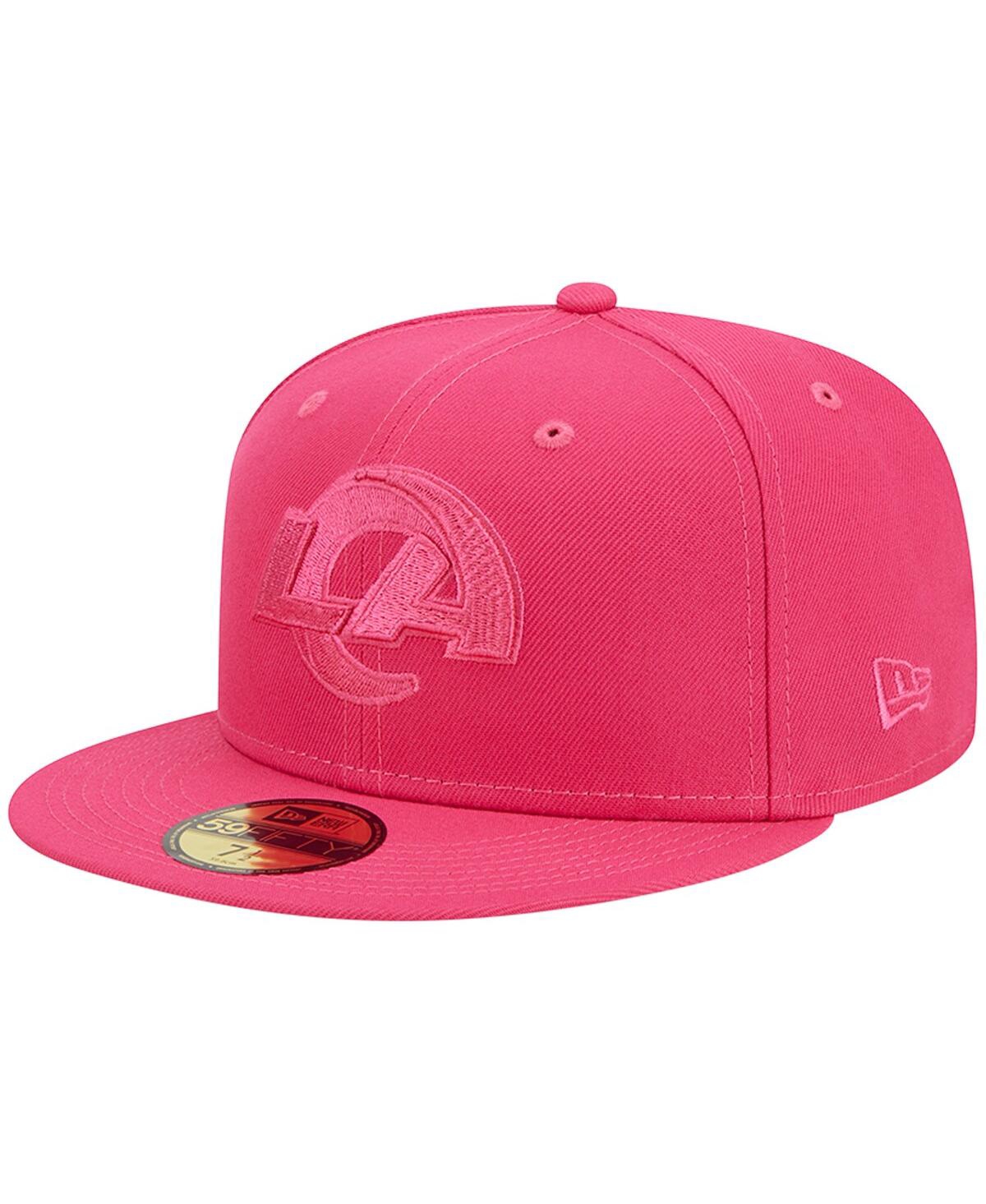Shop New Era Men's  Pink Los Angeles Rams Color Pack 59fifty Fitted Hat