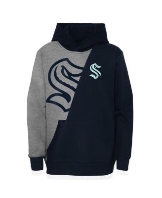 Little Boys and Girls Gray, Deep Sea Blue Seattle Kraken Unrivaled Pullover Hoodie