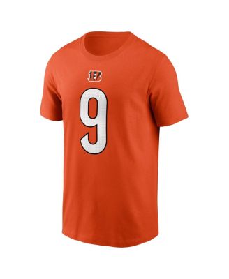 Men's Joe Burrow Orange Cincinnati Bengals Player Name and Number T-shirt