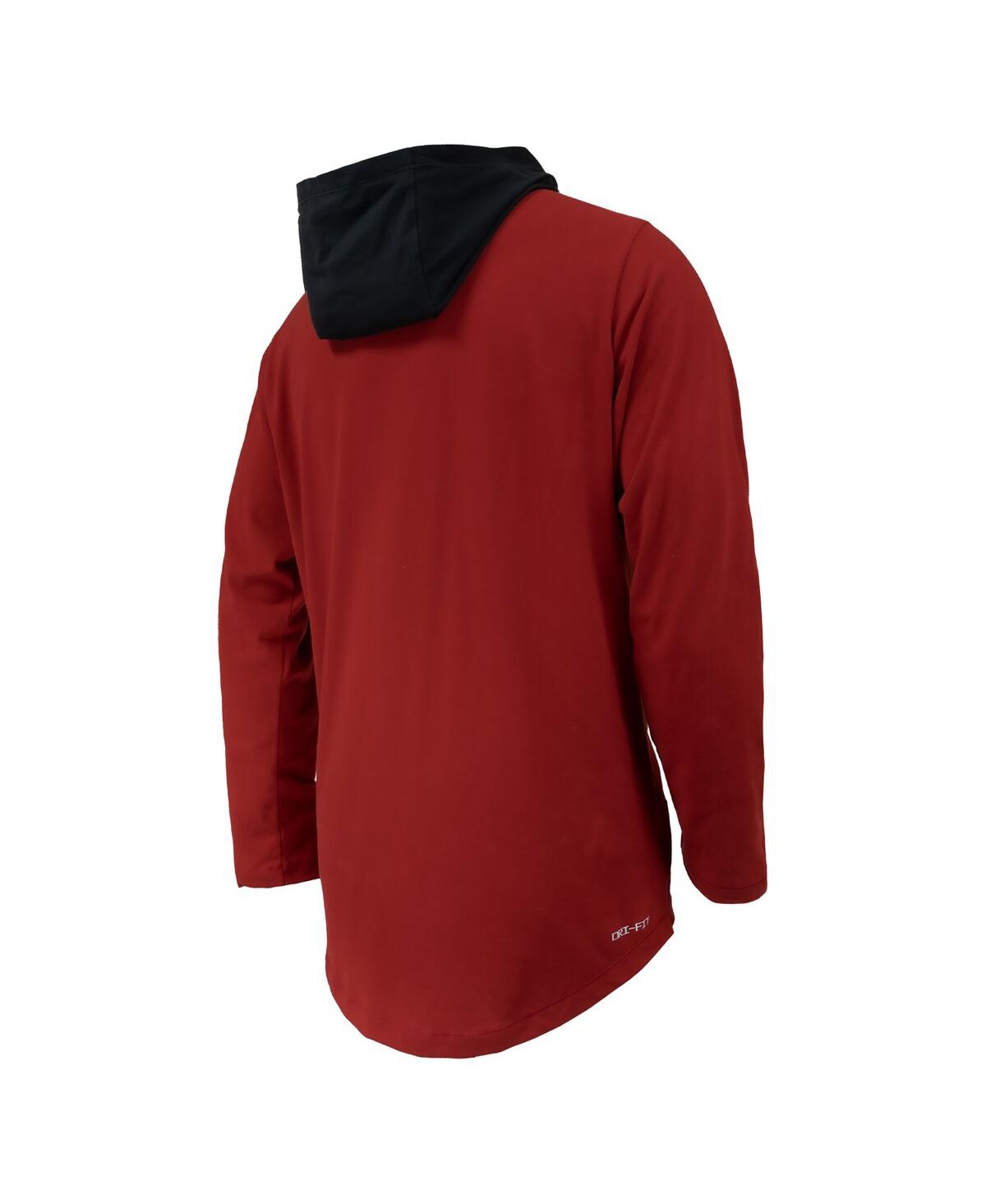 Shop Nike Big Boys  Cardinal Usc Trojans Sideline Performance Long Sleeve Hoodie T-shirt