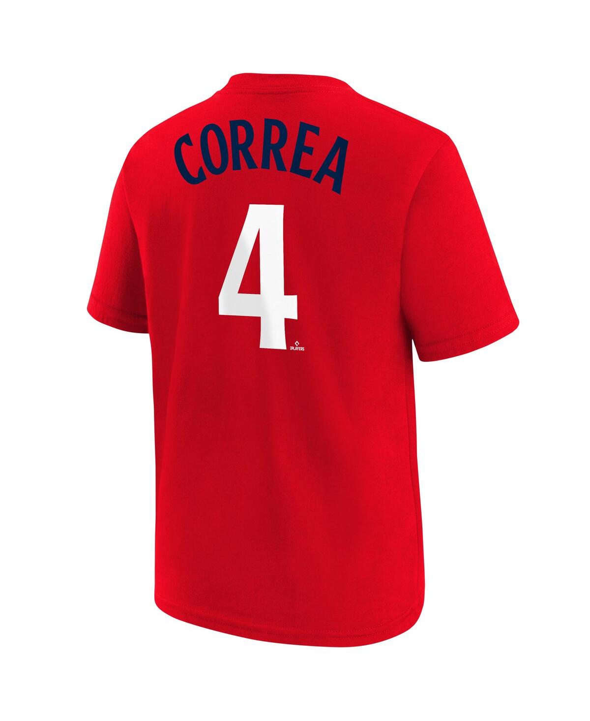 Shop Nike Big Boys  Carlos Correa Red Minnesota Twins Player Name And Number T-shirt